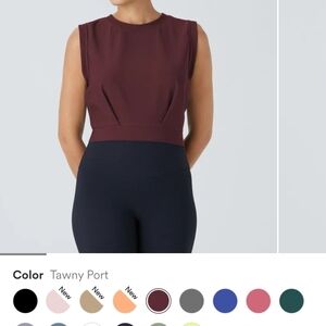 Sleeveless Burgundy Top